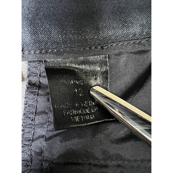 Tahari Pants Womens 12 Blue Boot Cut Mid Rise Flat Front Dress Career Slacks - Picture 7 of 16